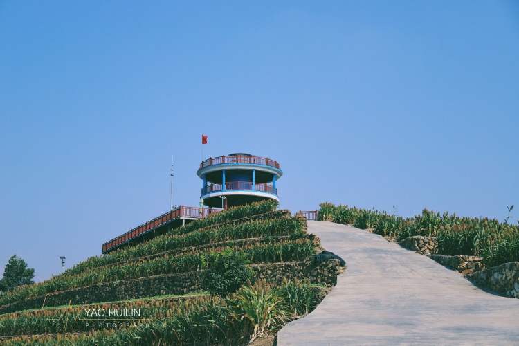 黑山顶-浙江省·杭州市·富阳区-在很高的山顶，车子可以直接开上去，晴天去很棒，蓝天、白云、红高粱，拍照特别好看